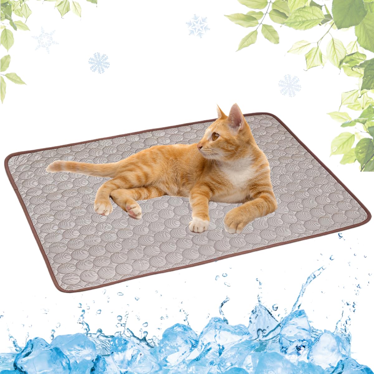 LEZUAN Washable Dog Cooling Mat – Portable Ice Silk Pet Cooling Pad for Summer Heat